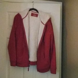 Shearling sweater hoodie